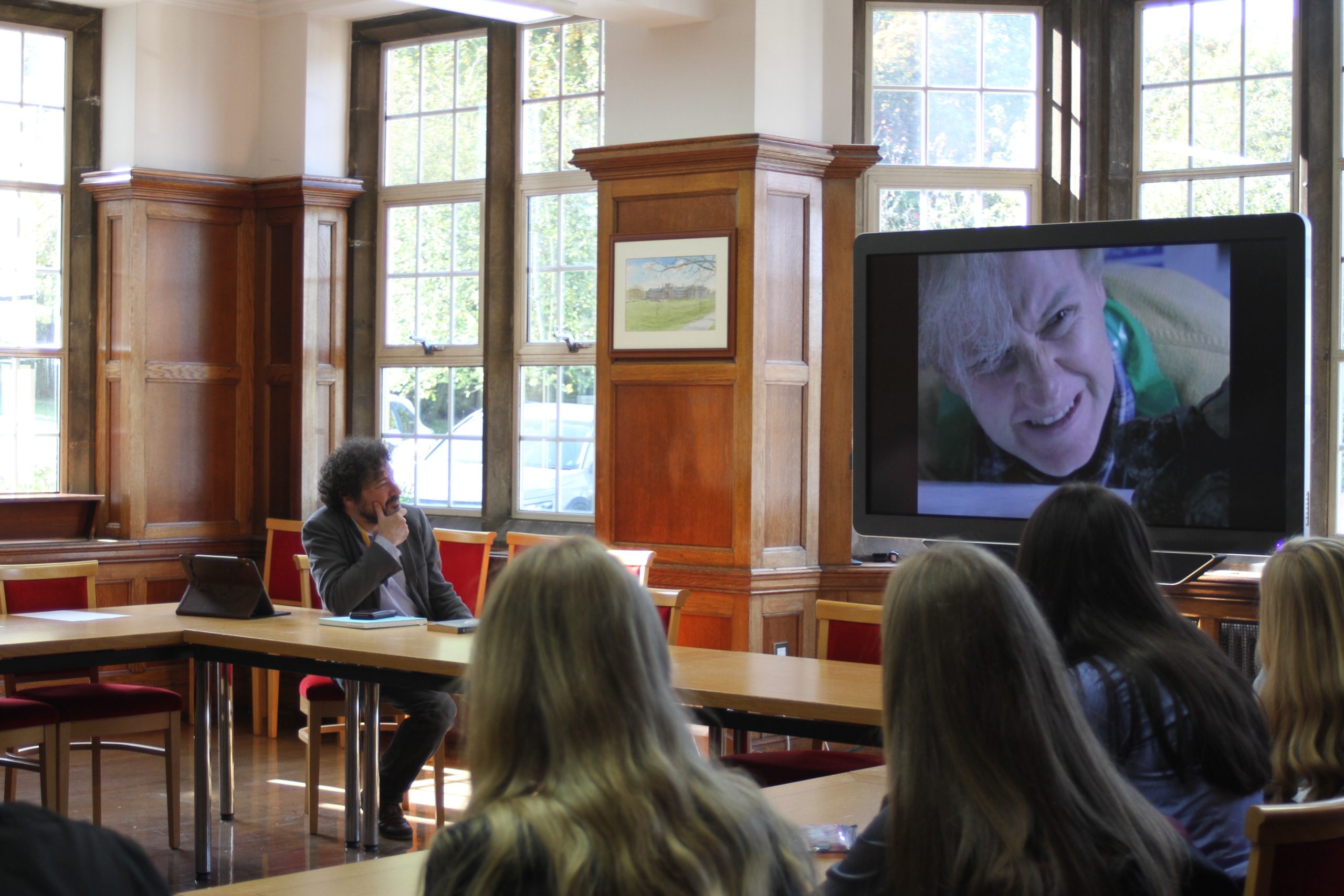 Jeremy shares the tortoise scene from The League of Gentlemen on the screen.