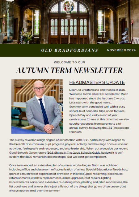 OB Newsletter: Autumn 2024